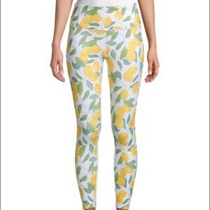 Nanette Lepore Lemon-Print Cropped Leggings